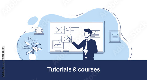 Business Presentation With Diagram Demonstrating Analytics To Colleagues In Office