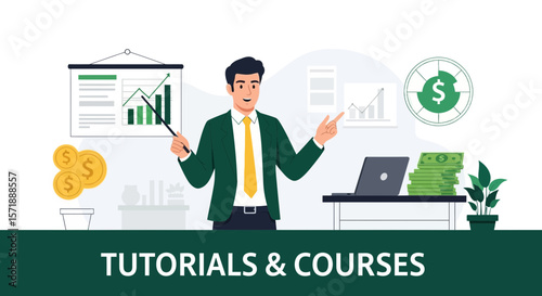 Expert Financial Advisor Providing Profitable Investment Tips For Online Tutorials