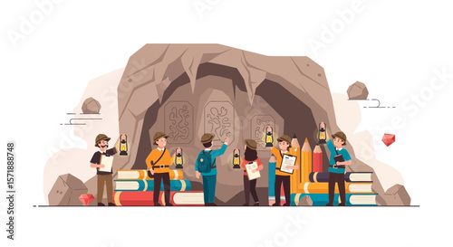 Explorers Unveiling Ancient Mysteries And Deciphering Enigmatic Inscriptions In Cave