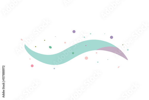 Subtle Watercolor Smear In Cool Tones With Scattered Dots