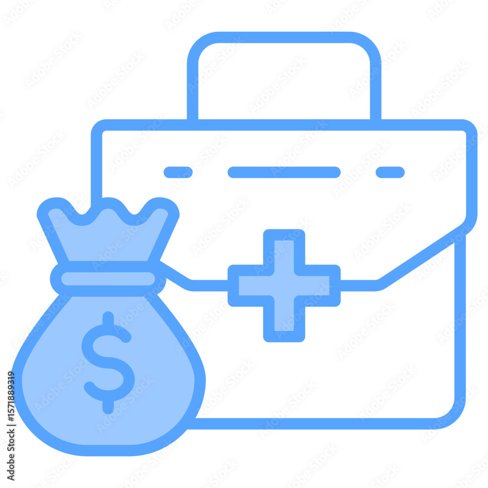 Obraz premium Emergency Fund Blue Icon