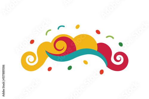 Oil Based Thick Paint Texture With Carnival Confetti