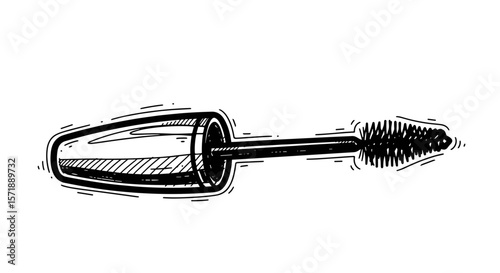 Vintage sketch doodle mascara