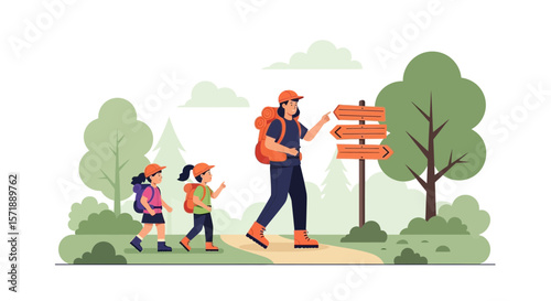 Family Outdoor Adventure: A Hiking Trip through Nature's Trails and Signpost Guide