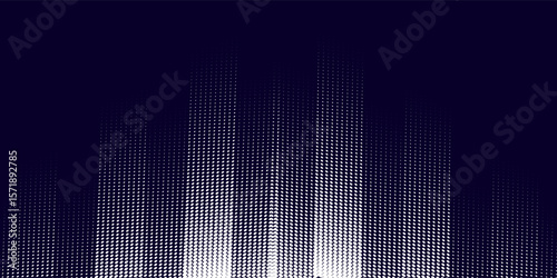 Seamless geometric pattern. Modern ornament with navy blue dotted elements. Geometric abstract pattern