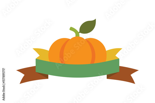 Pumpkin And Squash With Rustic Ribbon Below On White