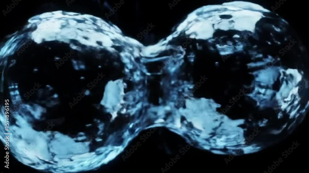 Abstract Blue Water Collision Abstract Blue Water Collision