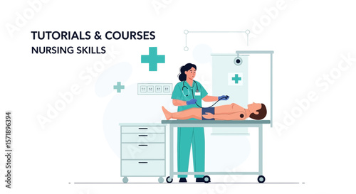 Medical Examination By Nurse In Hospital Setting For Educational Tutorials