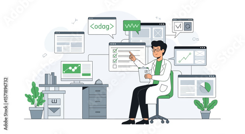 Web Developer Auditing Code And Data, Ensuring Project Success And Site Optimization