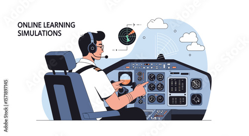 Pilot Training In Flight Simulator For Online Learning And Education