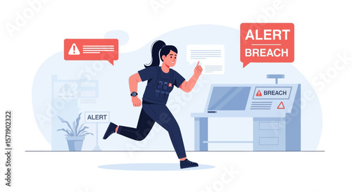 Responding To System Intrusion, Woman Runs For Security Breach Action Fast