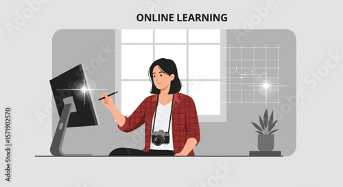 Young Photographer Designs Photo Shoot While Learning Graphic Design Online