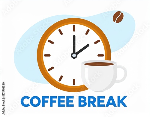 Coffee Break Time Illustration Graphic Design