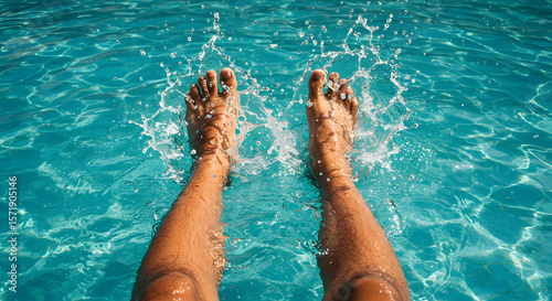 feet in the pool