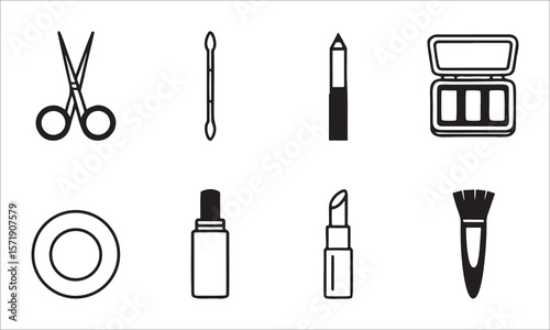 Beauty tools and makeup items cosmetics scissors