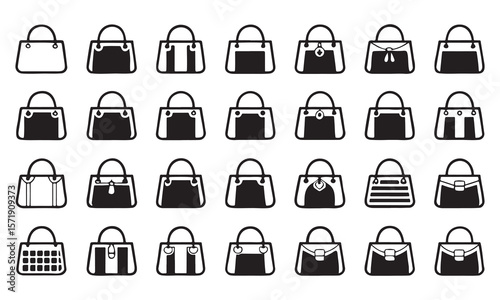 Handbags collection various styles purse accessory