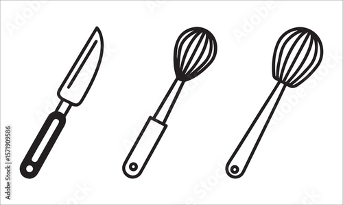 Kitchen Utensils Knife Whisk cooking