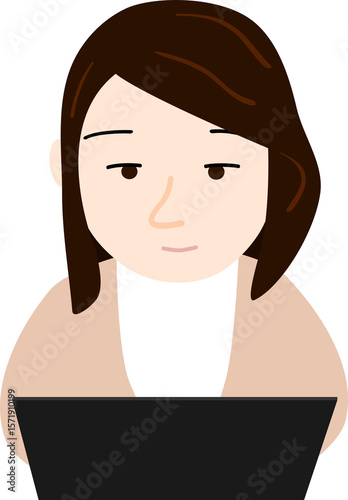 仕事中の女性