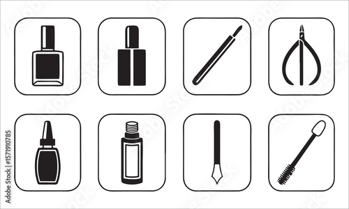 Nail care tools and polish bottles nail polish cuticle pusher