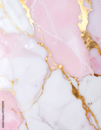 Pink and gold marble texture background pattern with high resolution.