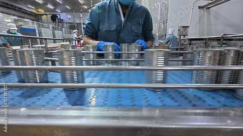 line process working in food factory