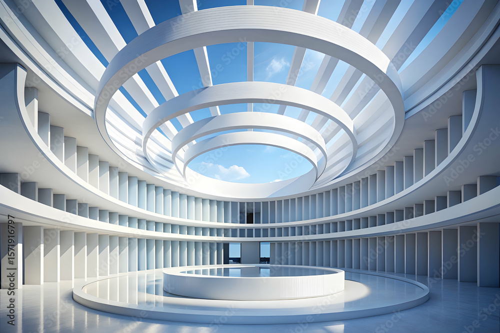 Fototapeta premium modern architecture in the city hall