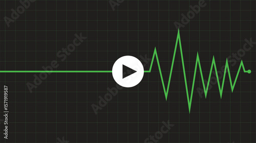 Design heart monitor green hospital joke musik