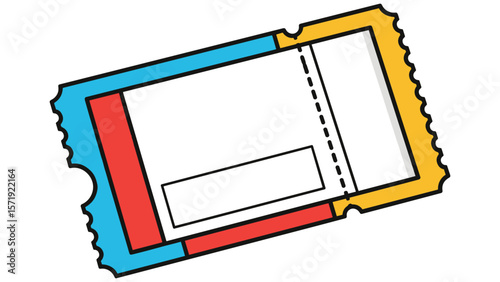 Colorful Event Ticket Design Vector Illustration for Creative Marketing Campaigns