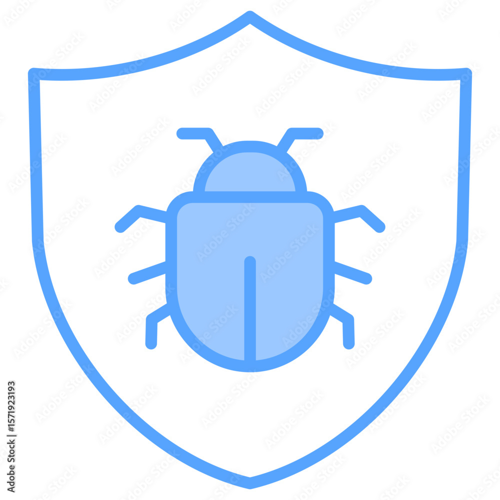 Obraz premium Antivirus Blue Icon