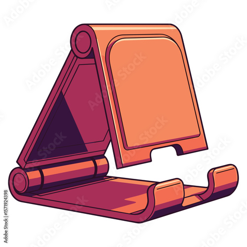 Modern Adjustable Cell Phone Stand Illustration for Creative Tech Projects Digital Design