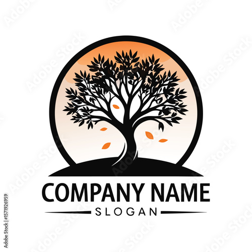 Strong, growing tree logo