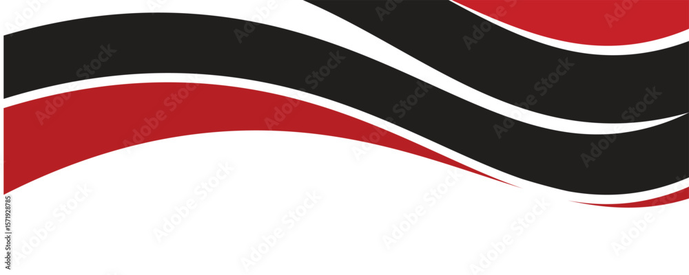 Naklejka premium Abstract red waves are flowing on black and white background. red line background curve element. Suit for business, cover, header, wallpaper, corporate, website, flyer