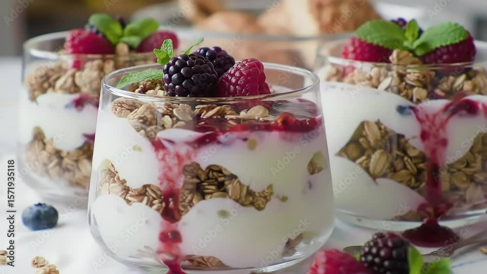 Delicious Berry Yogurt Parfaits with Granola Delicious Berry Yogurt Parfaits with Granola