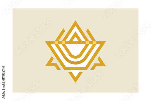 Abstract Hanukkah Background With Gold Foil Texture