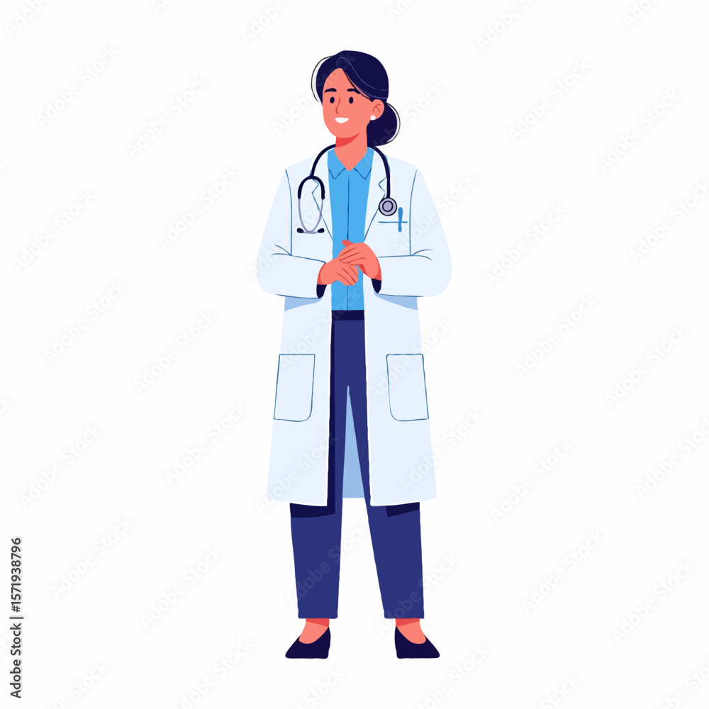 Professional Doctor Ready for Medical Examination with Confident and Caring Attitude Professional Doctor Ready for Medical Examination with Confident and Caring Attitude