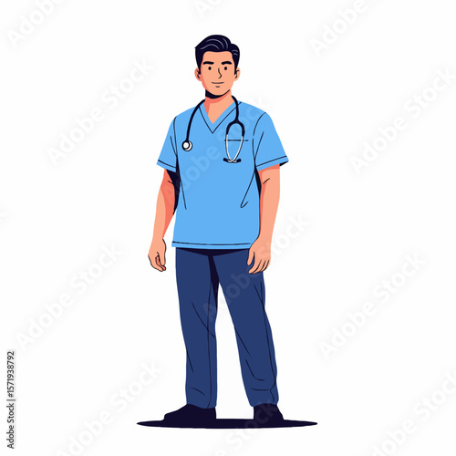 Professional Doctor Ready for Medical Examination with Confident and Caring Attitude