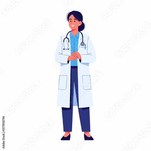 Professional Doctor Ready for Medical Examination with Confident and Caring Attitude