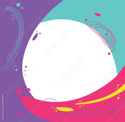 Colorful Fluid Borders Contemporary Abstract Frame Geometric Lines Creative Empty Spaces Backgrounds
