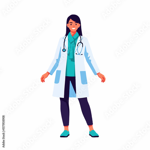 Professional Doctor Ready for Medical Examination with Confident and Caring Attitude
