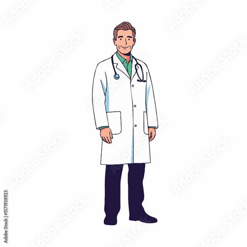 Professional Doctor Ready for Medical Examination with Confident and Caring Attitude
