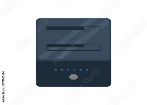 Docking station. Simple flat illustration.