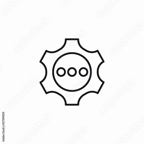 gear settings icon sign vector