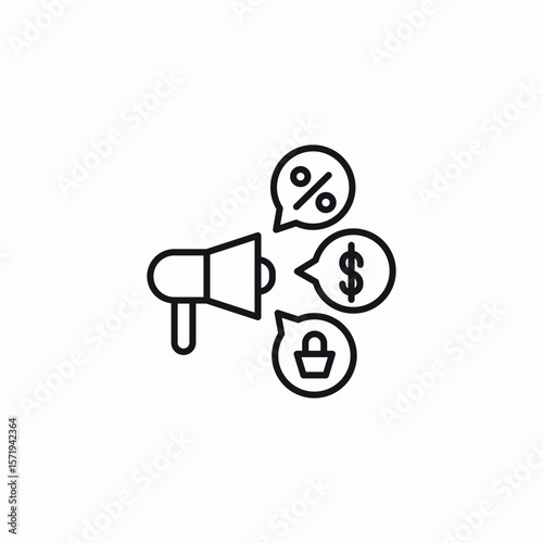 retail marketing icon sign vector