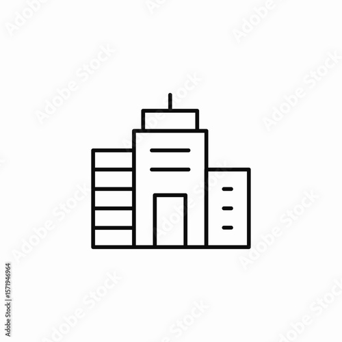company headquarters icon sign vector