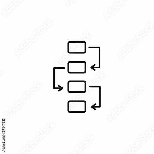 flow chart icon sign vector
