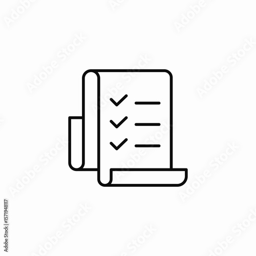 long task list icon sign vector