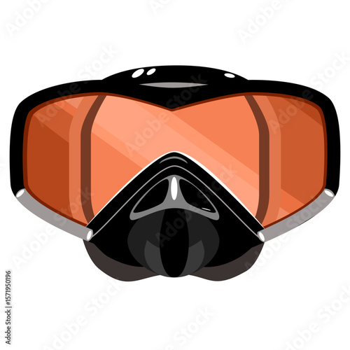 Snorkel mask  sport equipment vector illustration 
