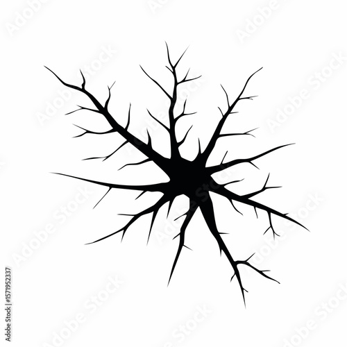 Silhouette of cracks silhouette design black