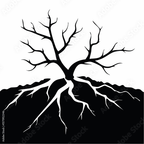 Silhouette of cracks silhouette design black