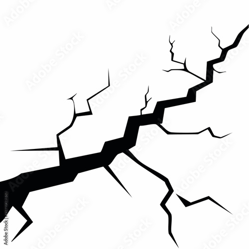 Silhouette of cracks silhouette design black